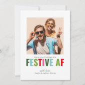 Funny Foto Weihnachtskarte Festlicher AF Feiertagskarte (Vorderseite)