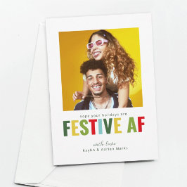 Funny Foto Weihnachtskarte Festlicher AF Feiertagskarte