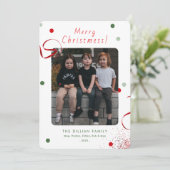 Funny Foto Weihnachtskarte Fröhliche Christmess Feiertagskarte (Stehend Vorderseite)