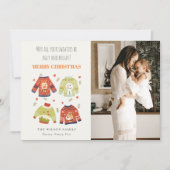 Funny Foto Winter Weihnachten Hört Ugly Sweater (Vorderseite)