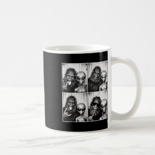 Funny Fotobooth Foto Sasquatch Ufo Bigfoot und ein Kaffeetasse