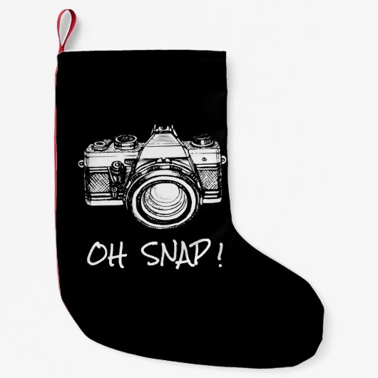 Funny Fotograf Oh Snap Geschenkpullover Kleiner Weihnachtsstrumpf (Vorderseite)