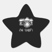 Funny Fotograf Oh Snap Geschenkpullover Stern-Aufkleber (Vorderseite)