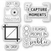 Funny Fotograf Thema Kamera Sticker Bundle (Vorderseite)