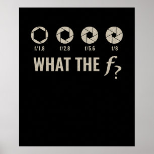 Funny Fotografy - Aperture F-Stops Poster