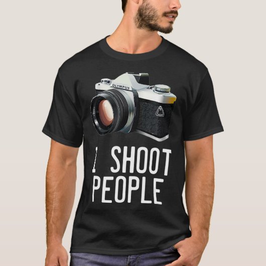 Funny Fotografy Sprichwort - Ich schieß Menschen  T-Shirt (Vorderseite)