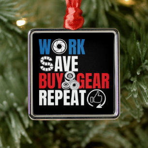 Funny Fotografy Zitat - Arbeit Gerettet Gear kaufe Ornament Aus Metall