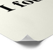 Funny Found Poster (Ecke)