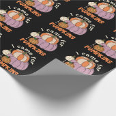Funny Four Pumpkins Fall Geschenkpapier (Ecke)