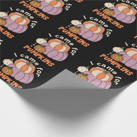 Funny Four Pumpkins Fall Geschenkpapier (Ecke)