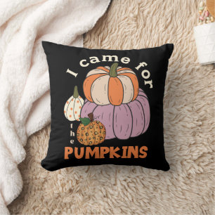 Funny Four Pumpkins Fall Kissen