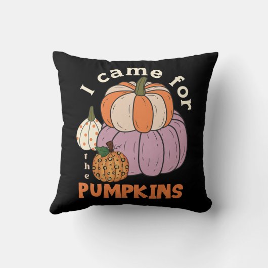 Funny Four Pumpkins Fall Kissen (Rückseite)