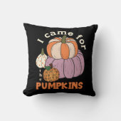 Funny Four Pumpkins Fall Kissen (Vorderseite)