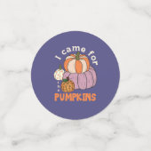 Funny Four Pumpkins Fall Konfetti (Klein Vorderseite)