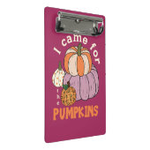 Funny Four Pumpkins Fall Mini Klemmbrett (Schrägansicht)