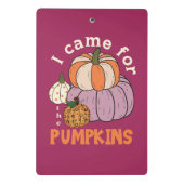 Funny Four Pumpkins Fall Mini Klemmbrett (Rückseite)