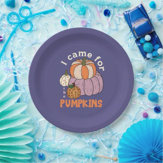 Funny Four Pumpkins Fall Pappteller (Party)