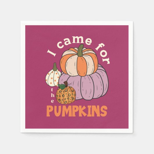 Funny Four Pumpkins Fall Serviette (Vorderseite)