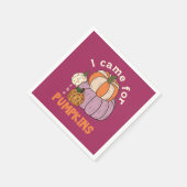 Funny Four Pumpkins Fall Serviette (Ecke)