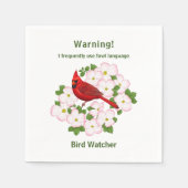 Funny Fowl Language Bird Watcher Serviette (Vorderseite)