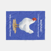 Funny Fowl Language Urban Chicken Bauer Fleecedecke (Vorderseite (Horizontal))