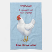 Funny Fowl Language Urban Chicken Bauer Handtuch (Vertikal)