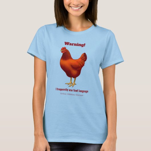 Funny Fowl Language Urban Chicken Bauer Red Hain T-Shirt (Vorderseite)