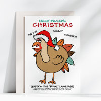 Funny Fowl Türkei Weihnachtsmannmütze Weihnachten