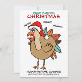 Funny Fowl Türkei Weihnachtsmannmütze Weihnachten (Vorderseite)