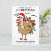 Funny Fowl Türkei Weihnachtsmannmütze Weihnachten (Stehend Vorderseite)