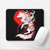 Funny Fox Animal Cute Okami Basic Japan Style Retr Mousepad (Mit Mouse)