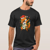 Funny Fox Christmas Dabbing Xmas Holidays Boys Gir T-Shirt (Vorderseite)