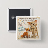 Funny Fox Dad Joke Button (Vorne & Hinten)