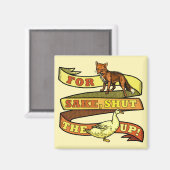 Funny Fox Duck Animal Puff Magnet (Vorderseite/Rückseite)