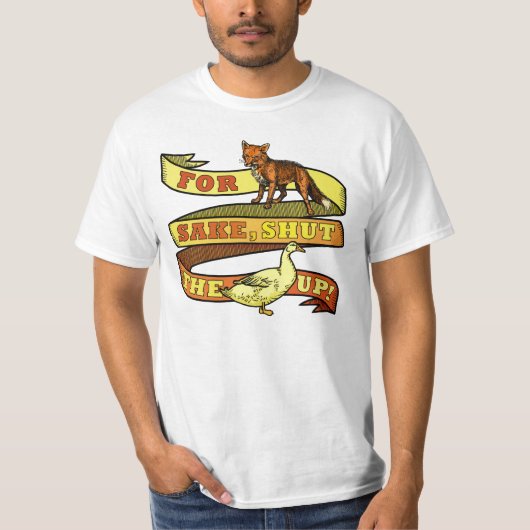 Funny Fox Duck Animal Puff T-Shirt (Vorderseite)
