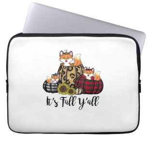 Funny Fox Es ist Herbst Y'all Erntedank Tierische  Laptopschutzhülle