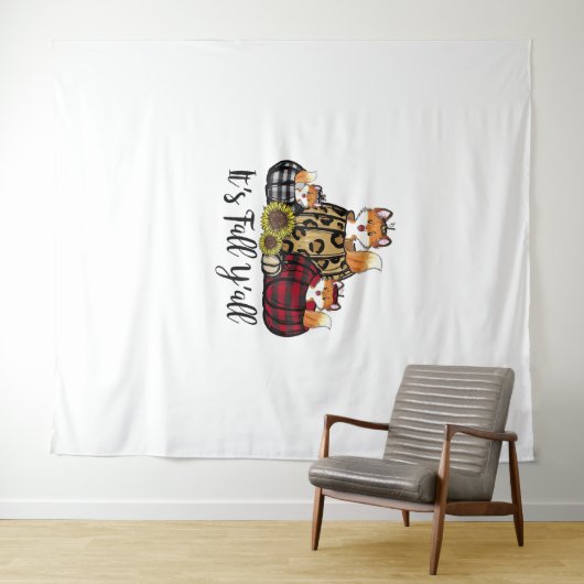 Funny Fox Es ist Herbst Y'all Erntedank Tierische  Wandteppich (Beispiel (Horizontal))