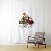 Funny Fox Es ist Herbst Y'all Erntedank Tierische  Wandteppich (Beispiel)