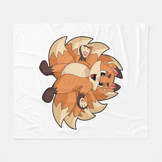 Funny Fox Fleecedecke (Vorderseite (Horizontal))