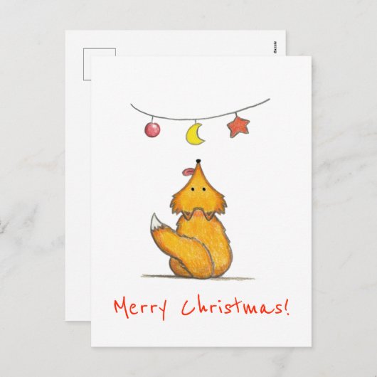 Funny Fox / Frohe Weihnachten (Vorne/Hinten)