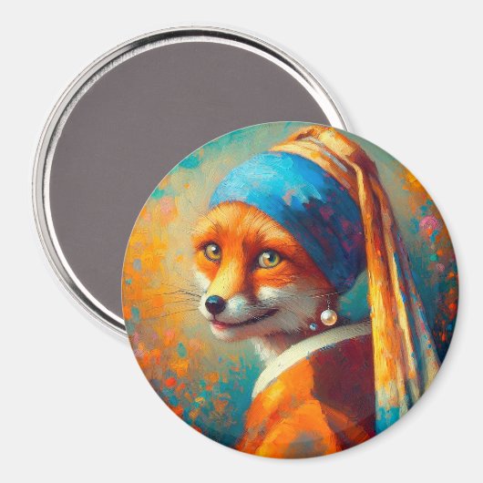 Funny Fox Magnet (Vorderseite/Rückseite)