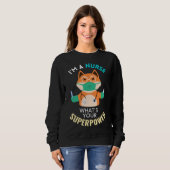 Funny Fox Nurse Sweatshirt (Vorne ganz)