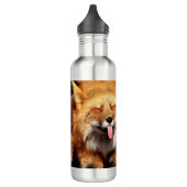 Funny Fox Sticken Es ist Zunge-Out Edelstahlflasche (Links)