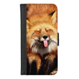 Funny Fox Sticken Es ist Zunge-Out iPhone 8/7 Geldbeutel-Hülle