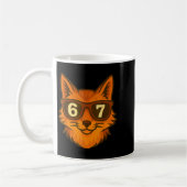Funny Fox Sungles 67 Six Seven Meme Kaffeetasse (Links)