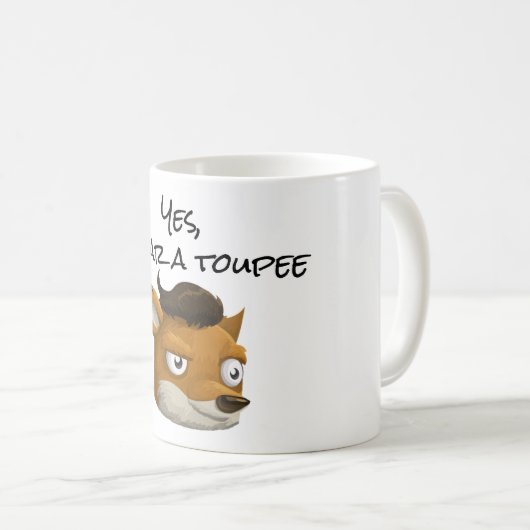 Funny fox toupee sarcasm gag gift kaffeetasse (VorderseiteRechts)