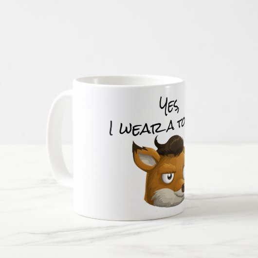 Funny fox toupee sarcasm gag gift kaffeetasse (Vorderseite Links)