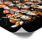 Funny Fox Weihnachtsbaum Füchse Xmas Fox Lover Kin Poster (Ecke)
