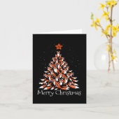 Funny Fox Weihnachtsbaum Füchse Xmas Karte (Gelbe Blume)