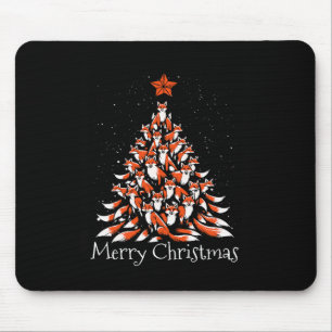Funny Fox Weihnachtsbaum Füchse Xmas Mousepad
